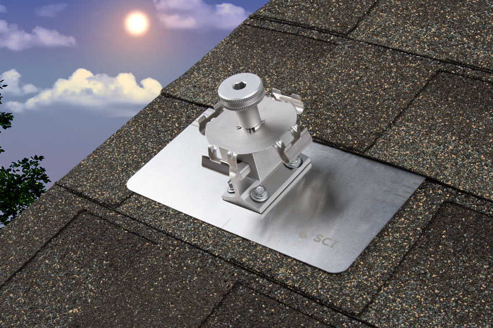 Shingle roof solar discount mount