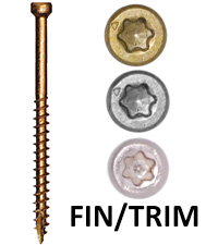 GRK Fasteners FIN Trim Finishing Trim Head Screws