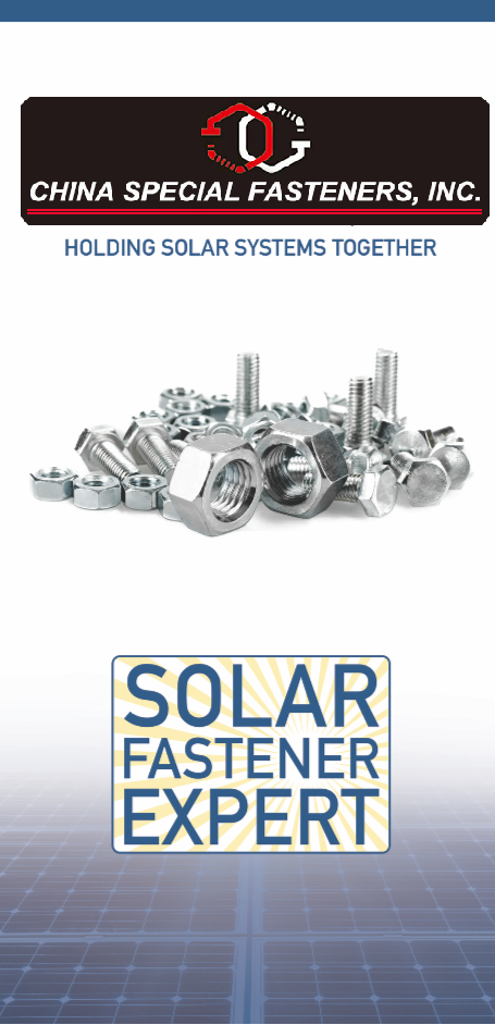 China Special Fasteners Solar Installer Brochure