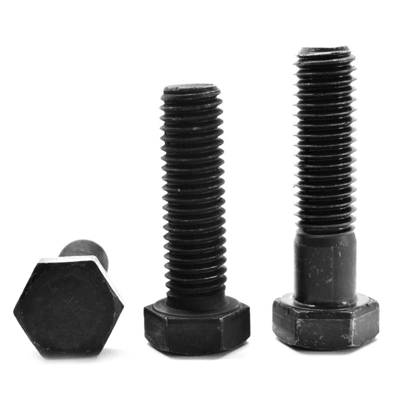 Black oxide hex bolts